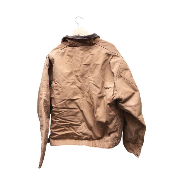 Vtg 70s 80s Streetwear Carhartt Detroit Duck Canvas Sun Faded Jacket Brown 56T - Picture 6 of 8